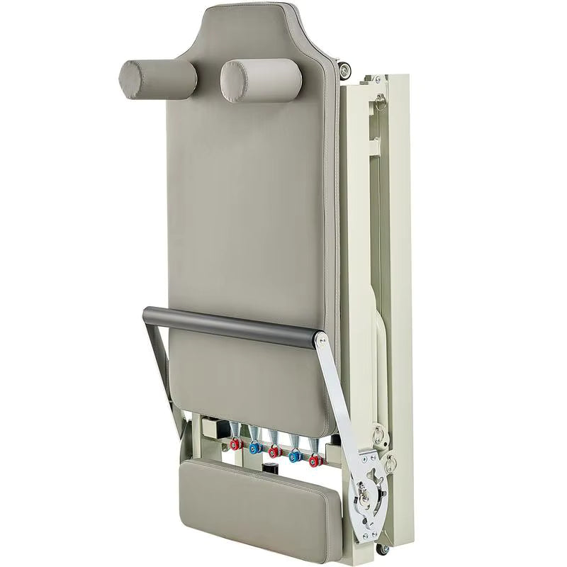 Reformer Pilates Pliable Beige - Cadre bois
